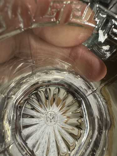4741 Vtg 1930s Indiana Glass Basket Monticello Pattern Cut Starburst Bottom Logo - Picture 4 of 9