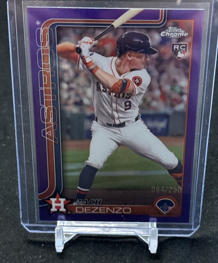 Zach Dezenzo 2025 Topps Chrome Purple Rookie Refractor #294 Houston Astros /250