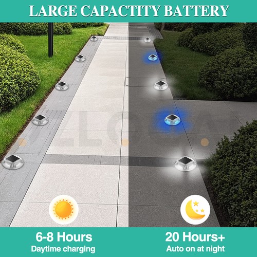 1/2/4x Solar Driveway Lights Deck Pathway Lights Solar Dock LED Safety Light - Picture 22 of 30