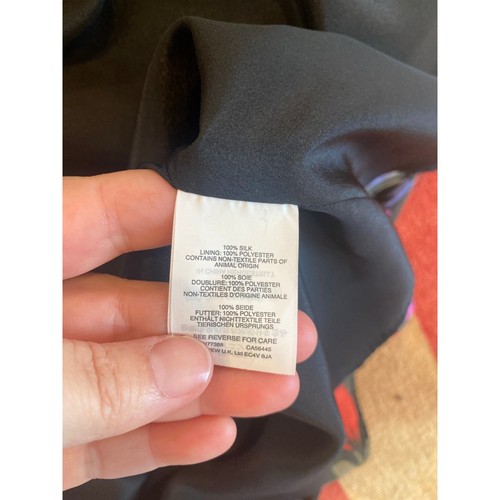 J Crew Painted Pansy Dress Silk Ruffle Cap Sleeve Elastic Waist F8767 Size12 - Picture 5 of 5