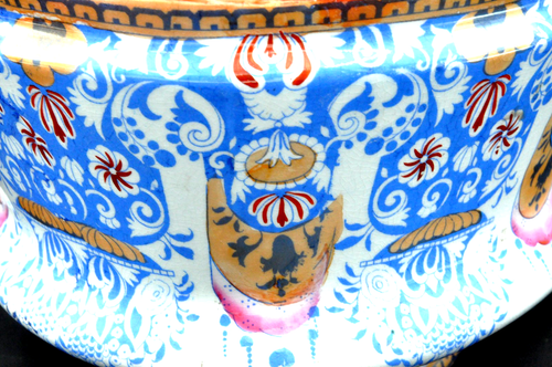 Ancienne jardinière en céramique signée Henry BURGESS modèle GENOA déco vintage - Picture 5 of 9