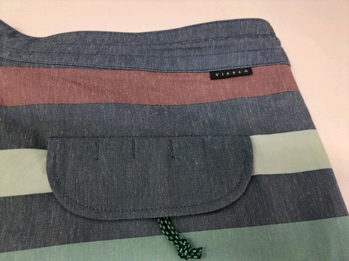 NWT Vissla Men's Muticolored Striped Boardshorts Pockets Size 38/8" #7098 - Picture 7 of 12