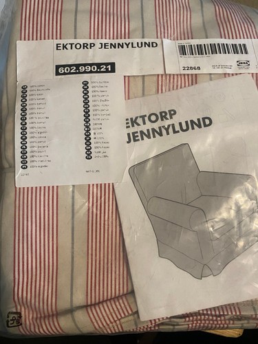 Brand NEW Ikea Ektorp Jennylund Armchair Cover Long,Mobacka Beige/Red,60299021 - Picture 3 of 4