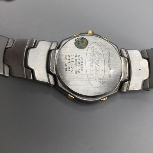 Citizen Elegance Watch Men 35mm Silver Gold Tone Date 1112-S66137 New Battery 7" - Picture 10 of 14