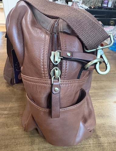 Neu mit Etikett Original Boston Red Sox braune Leder-Reisetasche Wochenendtasche Schultergurt 300 $ - Bild 9 von 19