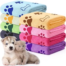 Chumia 8-Pack Dog Towels Microfiber 18x28 Quick Dry Pet Bath Towel Absorbent