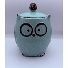 Whimsical Owl Ceramic Cookie Jar with Removable Lid