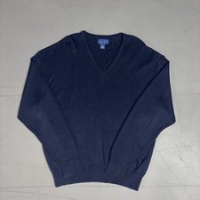 Vintage Towncraft Sweater Acrylic Pullover Mens Size XL Blue Made In USA 90s 80s