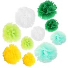15 PCS Paper Pom Poms Decorations Greenery Balls Festival Hanging