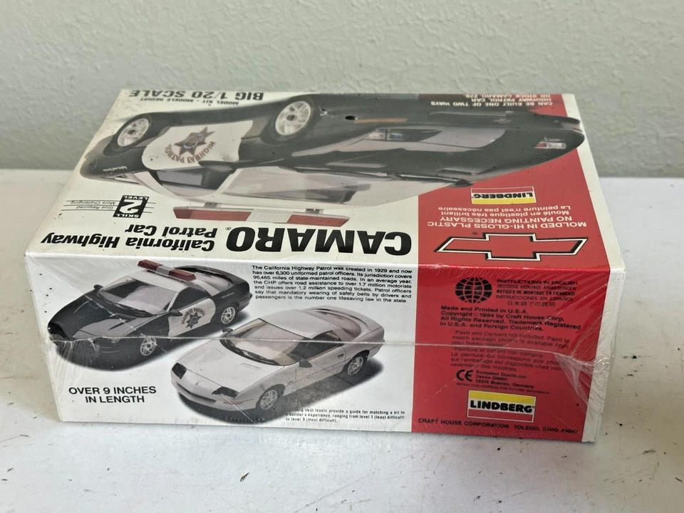1994 LINDBERG CHEVY CAMARO Z28 CALIFORNIA CHP HIGHWAY PATROL CAR NEW SEALED BOX! - Image 4 of 4