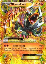Heavily Played Mega-Houndoom-EX - 22/162 - Holo Rare EX Pokemon BREAKthrough