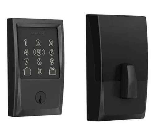 Schlage Encode Plus Smart WiFi Deadbolt w/ Century Trim - Matte Black