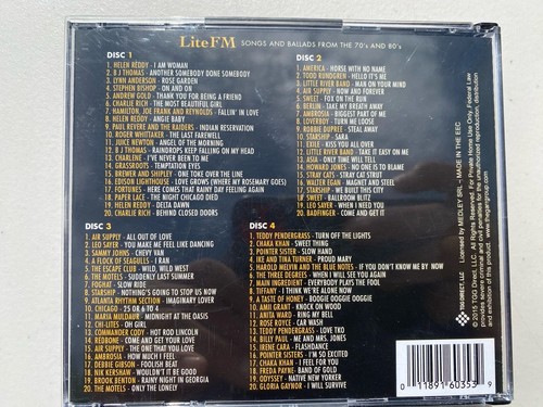 Lite FM Sings & Ballads 70s 80’s 4 CD Set 80 Tracks - 第 4/4 張圖片