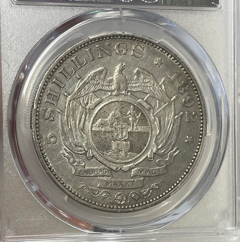 South Africa - 1892 Large Silver 5 Shillings (PCGS AU Detail) - Picture 4 of 6