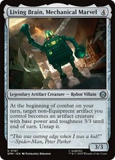 1x Living Brain, Mechanical Marvel - Foil MTG Marvel's Spider-Man NM Magic Foil