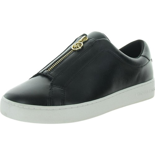 MICHAEL Michael Kors Womens Keaton Zip Slip On Black Slip-On Sneakers BHFO 7778