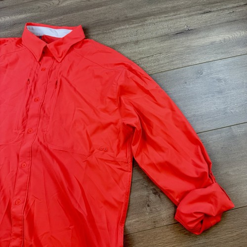 Under Armour UA Tide Chaser 2.0 Long Sleeve Fishing Shirt Men's Medium Rush Red - Picture 3 of 17