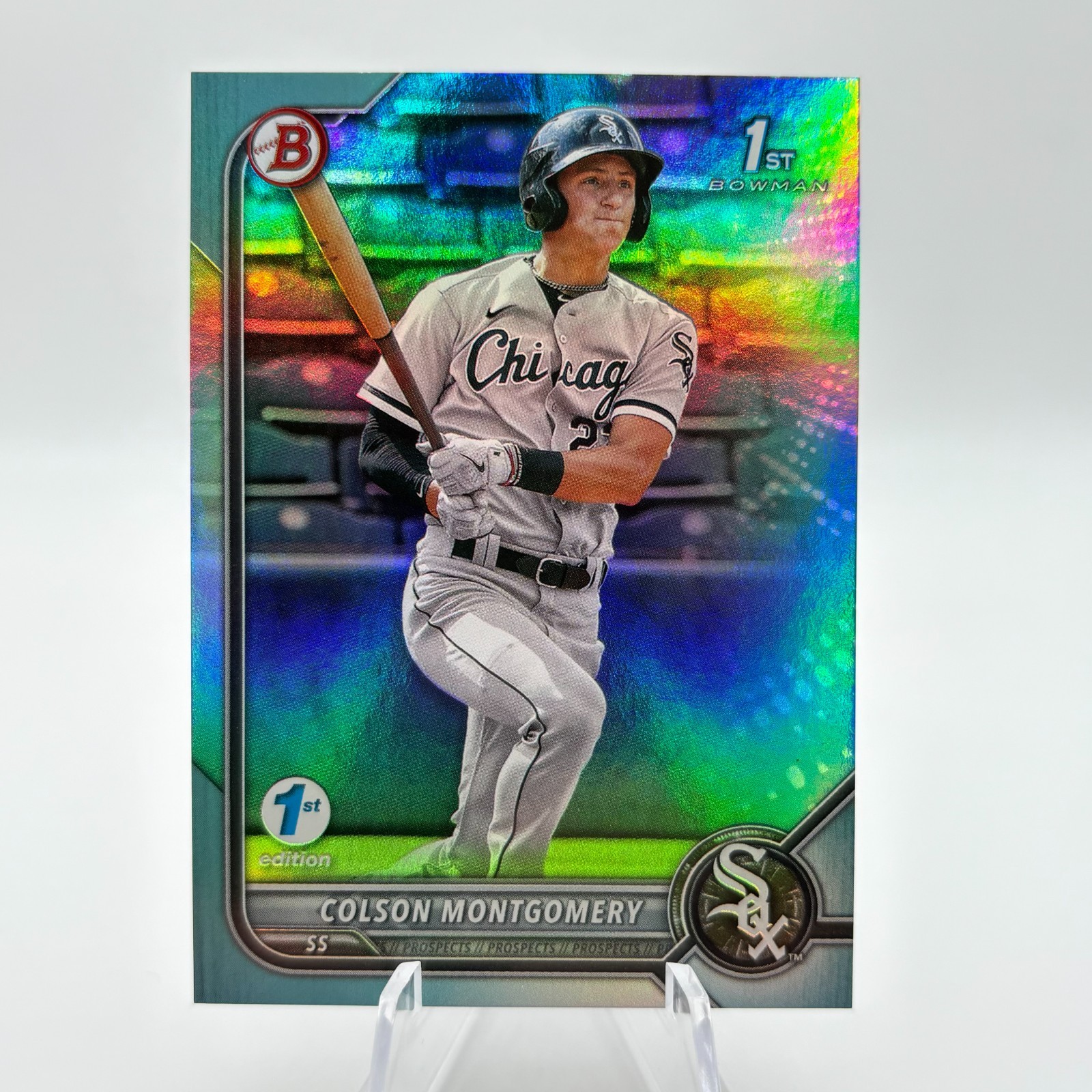 2022 Bowman 1st Edition Sky Blue Foil Colson Montgomery #BPPF-71
