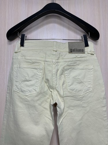 NWOT John Galliano Y2K Flared Embroidered Low Rise Denim Pants Size 30/44 - Picture 8 of 12