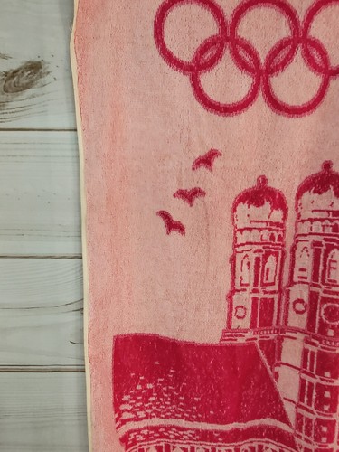 Authentisches Vintage 1972 München Olympische Spiele Baumwolle Frottee Tuch Handtuch 18x35 - Bild 24 von 24