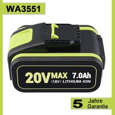 2x 20V 7,0AH Für Worx Lithium-ion Akku PowerShare WA3553 WA3551.1 WA3550 WA3572