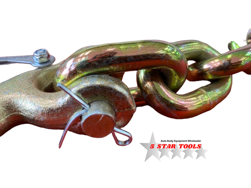 SET#31 HEAVY DUTY AUTO BODY FRAME MACHINE PULLING CHAIN 11 FEET LONG - Foto 6 di 16