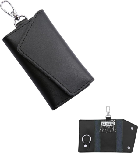 Funincrea Key Case, Leather Car Key Holder for Men Women, Key Pouch - Picture 9 of 12