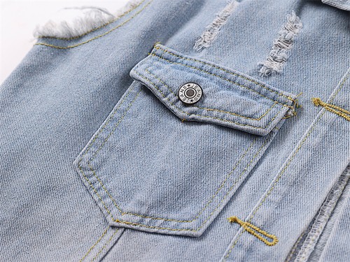 Hot New Woman Girl Sleeveless Classic Blue Jeans Denim Mini Vest Tops Mid Length - Picture 11 of 11