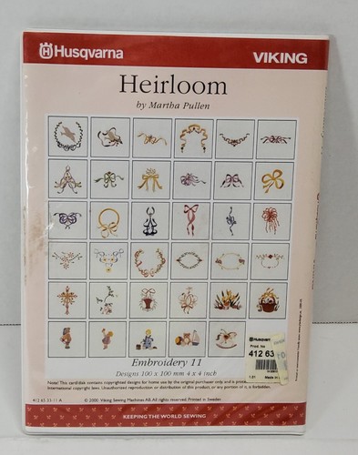 HUSQVARNA VIKING FOR DESIGNER ll EMBROIDERY D-CARDS WITH BOOKLETS (LOT OF 6) - Picture 3 of 19
