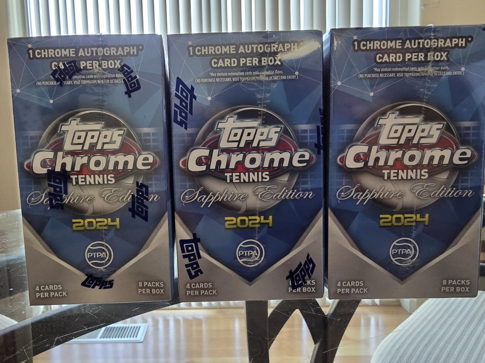 2024 Topps Chrome Tennis Sapphire Edition Hobby Box New / Factory