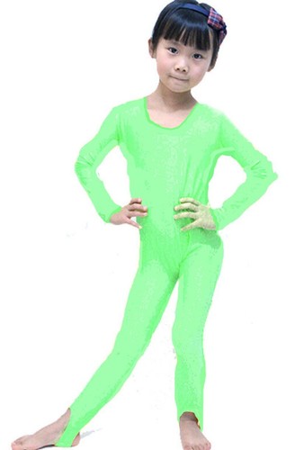 Kinder Langarm Tanz Gymnastik Catsuit All In One Unitards Turnanzug Lycra - Bild 19 von 19
