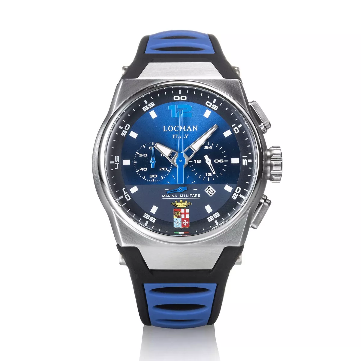 Locman Watch Marina Military Italian Model Sea Chronograph Men s