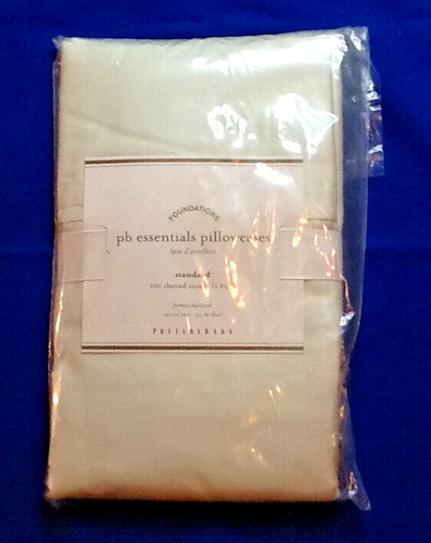 2 POTTERY BARN ESSENTIALS PILLOWCASES STANDARD 300 COUNT EGYPTIAN COTTON 041924a