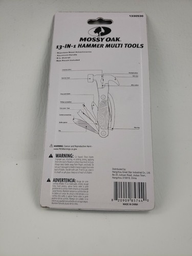 Mossy Oak 13 In 1 Hammer Multi Tool Gold Color - Picture 7 of 12