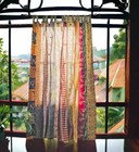 Gypsy Curtain Hippy Bohemian Curtain Ethnic Wall Hanging Patchwork Sari Curtains