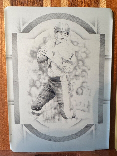 2024 National Treasures #100 Joe Theismann 1/1 Druckplatte HOF Redskins