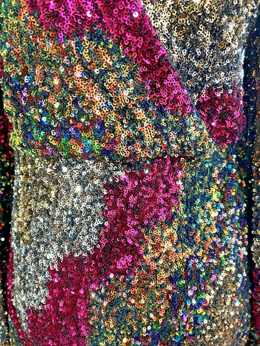 SAYLOR Women's Dress Maxi Eveninng Kaleidoscope Sequins Long Sleeve Size M-L - Picture 10 of 20