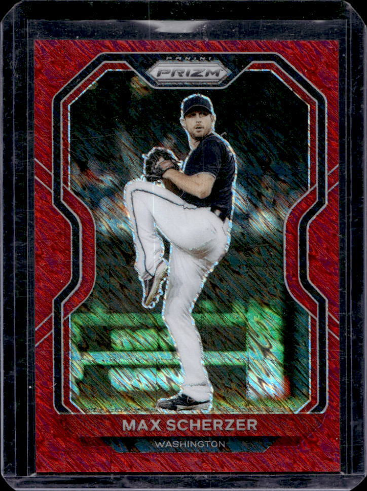 2021 Prizm Max Scherzer Red Shimmer Prizm #3/7 Nationals