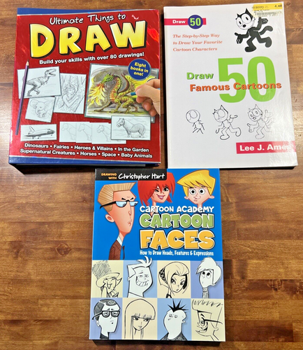 Learn to Draw Lot x6 Still Life Animals Landscapes Cartoons PB Art Instruction - Picture 4 of 23