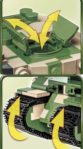 Tanque superpesado TOG II 1225 bloques de alta calidad juguete COBI 2544 - Imagen 8 de 8