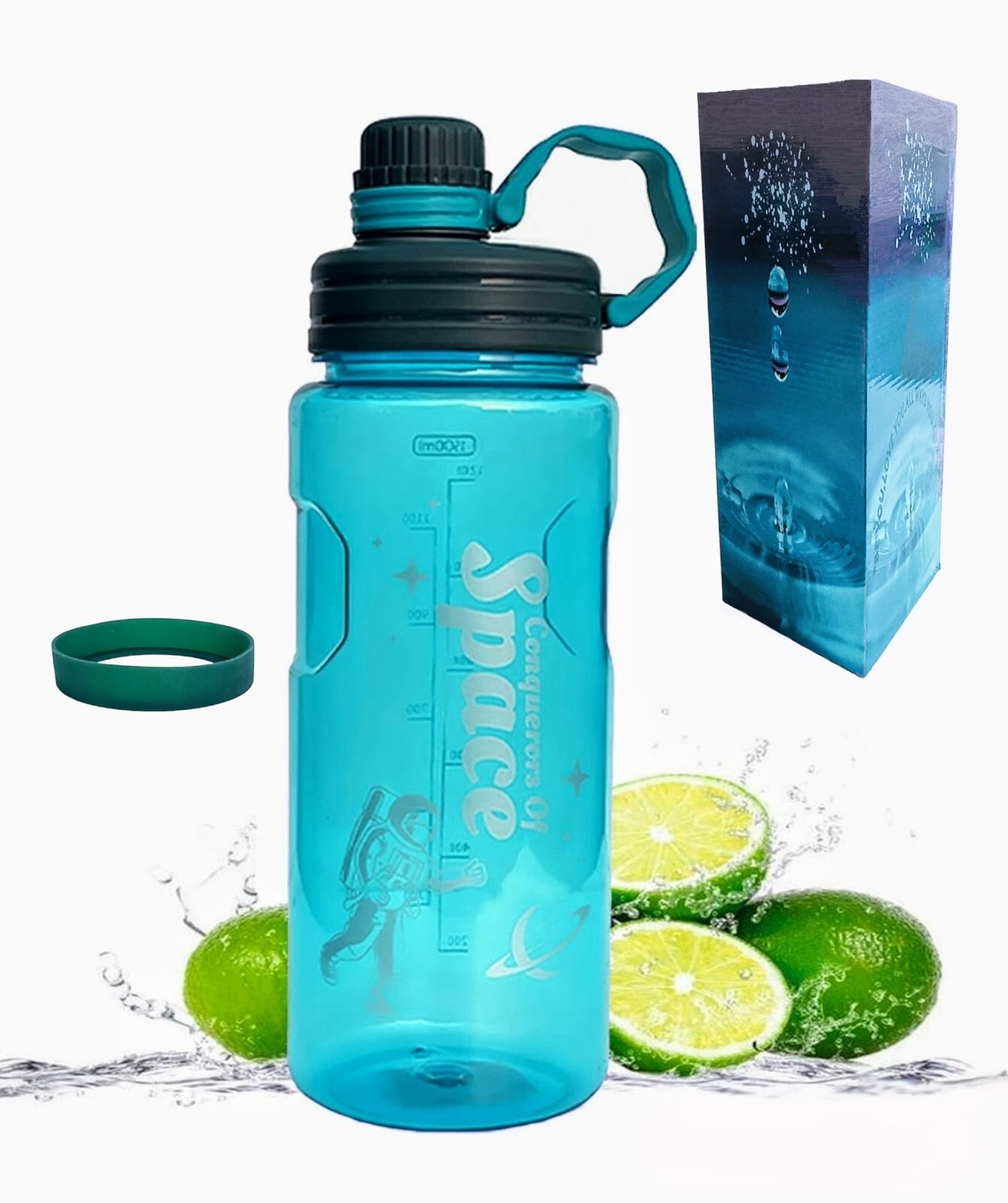 "Botella Deportiva Premium con Filtro de Té y Protector de Silicona 2L"