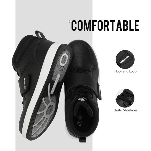 Kids Boys Girls Athletic Shoes Fashion Sneakers High Top Basketball Shoes - Picture 11 of 44