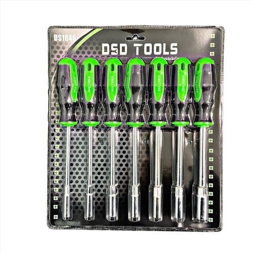 Tool Kingdom 7 Pc Nut Driver Spinner Screwdriver Set Sizes 5,6,7,8,9,10,13mm - Picture 2 of 3