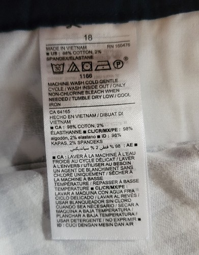 Old Navy Gingham Everyday Shorts NWT  Plus Size 18 Blue White - Picture 9 of 9