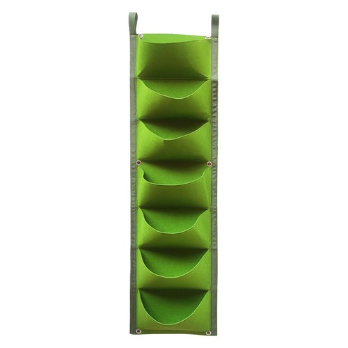 7 Pocket Vertical Growing Planting Bag Felt Fabric Wall Hanging Garden Planter - Picture 14 of 14