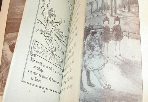R L Stevenson A CHILD’S GARDEN of VERSES 1930s FAUX LEATHER Kate Elizabeth Olver - Imagen 3 de 3