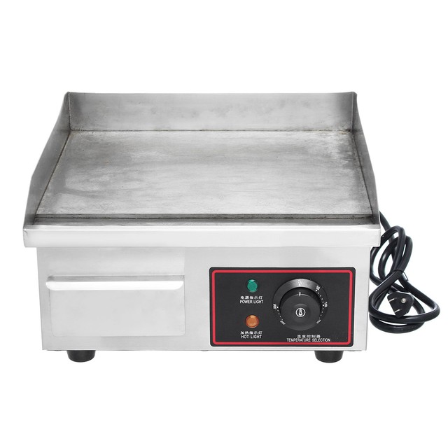 Griddle Commercial Restaurant Flat Top Grill Bbq 1500w 110v Electric 1500w 110v Electric Countertop Griddle Commercial Restaurant Flat Top Grill Bbq