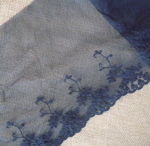 Lot 10 Yards 6.5-7.5"Wide Tulle Lace&Embroidered Flower Red,Brown,Blue,Grey h131 - Picture 5 of 6