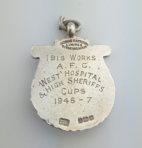 VINTAGE SILBER IBIS WORKS WEST HOSPITAL & HIGH SHERIFFS CUPS UHR ANHÄNGER HM 1947 - Bild 7 von 7