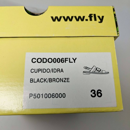 Sandalias Fly London Codo de cuero con detalle de hebilla negras para mujer talla 5,5 - Imagen 10 de 10